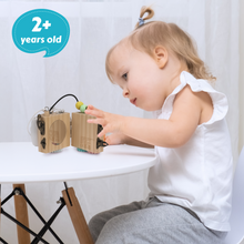 Load image into Gallery viewer, Busy Cube for Kids Sensory Busy Board Travel Toy for Toddlers for 3+ Years Old, Educational Montessori Learning Toys for Babies with 14 Learning Activities
