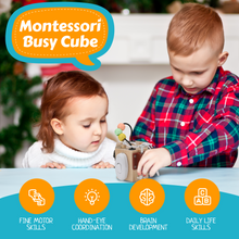 Load image into Gallery viewer, Busy Cube for Kids Sensory Busy Board Travel Toy for Toddlers for 3+ Years Old, Educational Montessori Learning Toys for Babies with 14 Learning Activities

