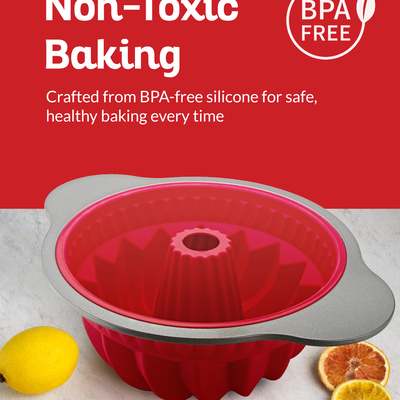 Premium Silicone Non-Stick Durable Bundt Pan by Boxiki Kitchen - Boxiki Kitchen
