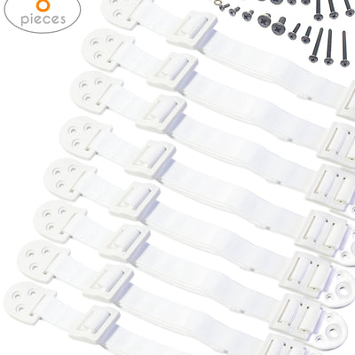 8 PC Adjustable Anti-Tip Furniture Anchor Safety Straps by Boxiki Kids - Boxiki kids