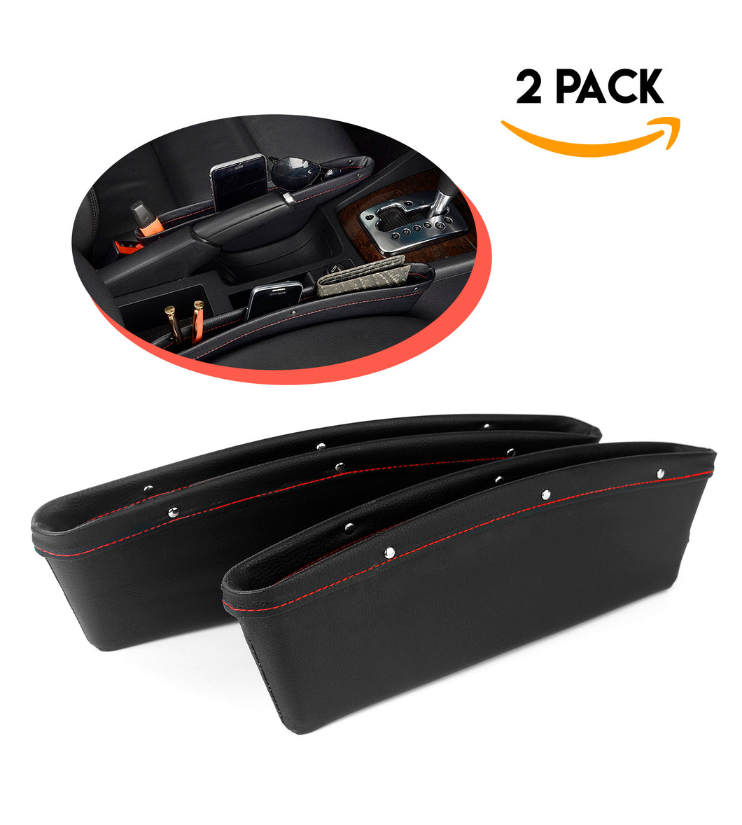 Premium PU Leather Seat Gap Filler & Car Organizer by Boxiki Travel - Boxiki Travel