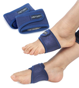 Foot Pain Relief Arch Support Braces for Women & Men (Set of 2). Compression Arch Support Sleeves with Comfort Gel Cushions. Adjustable Plantar Fasciitis, Bunion and Arch Pain Relief Brace