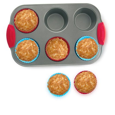 6-Cup Mini Muffin Pan + Silicone Muffin Cup Liners by Boxiki Kitchen - Boxiki Kitchen