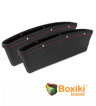 Load image into Gallery viewer, Premium PU Leather Seat Gap Filler &amp; Car Organizer by Boxiki Travel - Boxiki Travel
