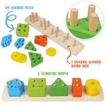 Load image into Gallery viewer, Wooden Geometric Shapes Toy
