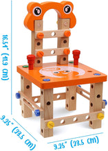 Load image into Gallery viewer, Wooden Chair (Orange Frog)

