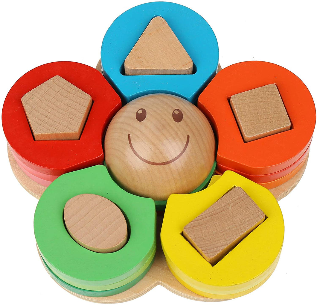 Wooden Flower Stacking Toy