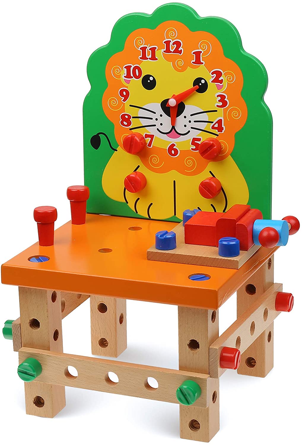 Wooden Chair (Orange Lion)