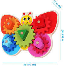 Load image into Gallery viewer, Wooden Butterfly Gear Game
