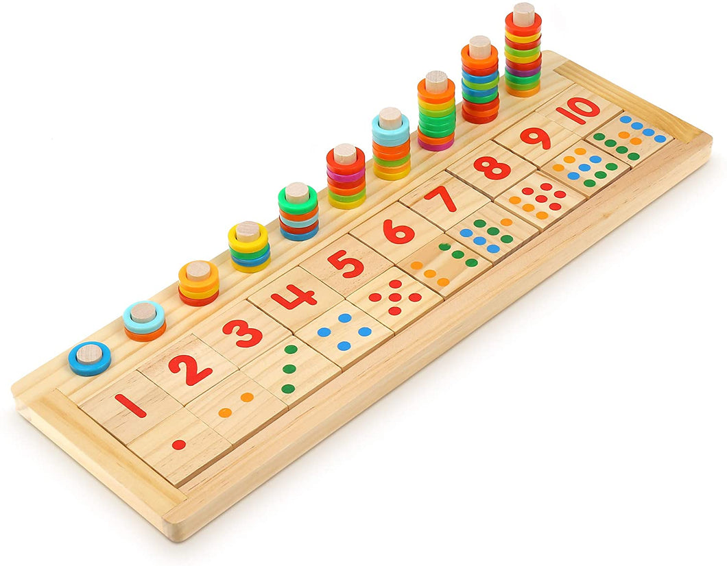 Wooden Number Blocks for Counting