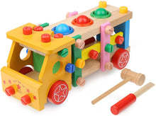 Load image into Gallery viewer, Wooden Tool Truck Set (Yellow)
