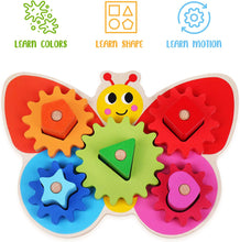 Load image into Gallery viewer, Wooden Butterfly Gear Game
