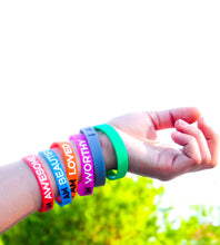 Load image into Gallery viewer, 6-Piece Multicolor Inspirational Silicone Wristbands by Solza - Solza

