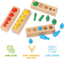 Load image into Gallery viewer, Boxiki kids Montessori Toys. Stacking Rainbow Wooden Puzzle. Innovative Puzzles to Boost Your Child&#39;s Brain Power and Creativity. Great Gift for Boys and Girls Aged 4+ Years Old.
