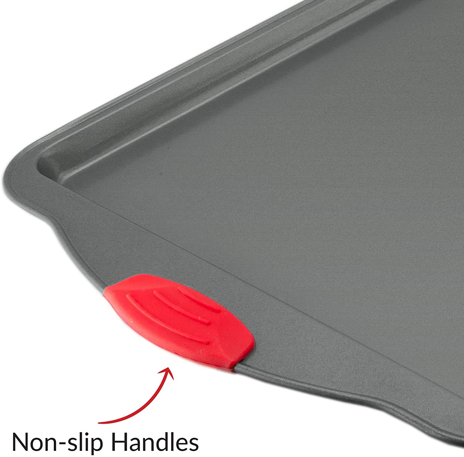 Nifty Solutions Set of 3 Non-Stick Cookie and Baking Sheets – Small, Medium  and Large Pans, Non-Stick Coated Steel