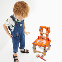 Load image into Gallery viewer, Wooden Chair (Orange Frog)
