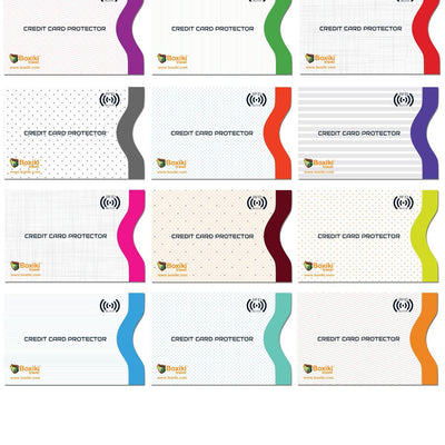 RFID Blocking Sleeves Anti-Theft 12 Set (White) by Boxiki Travel - Boxiki Travel