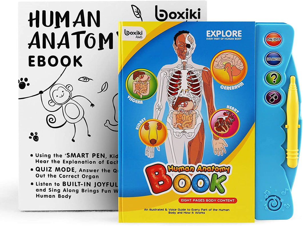 Human Body Book for Kids. Anatomy Book for Kids with Illustrated and Voice Guide to Different Parts of Body.This Human Body Activity and Science Book Makes Learning Fun.