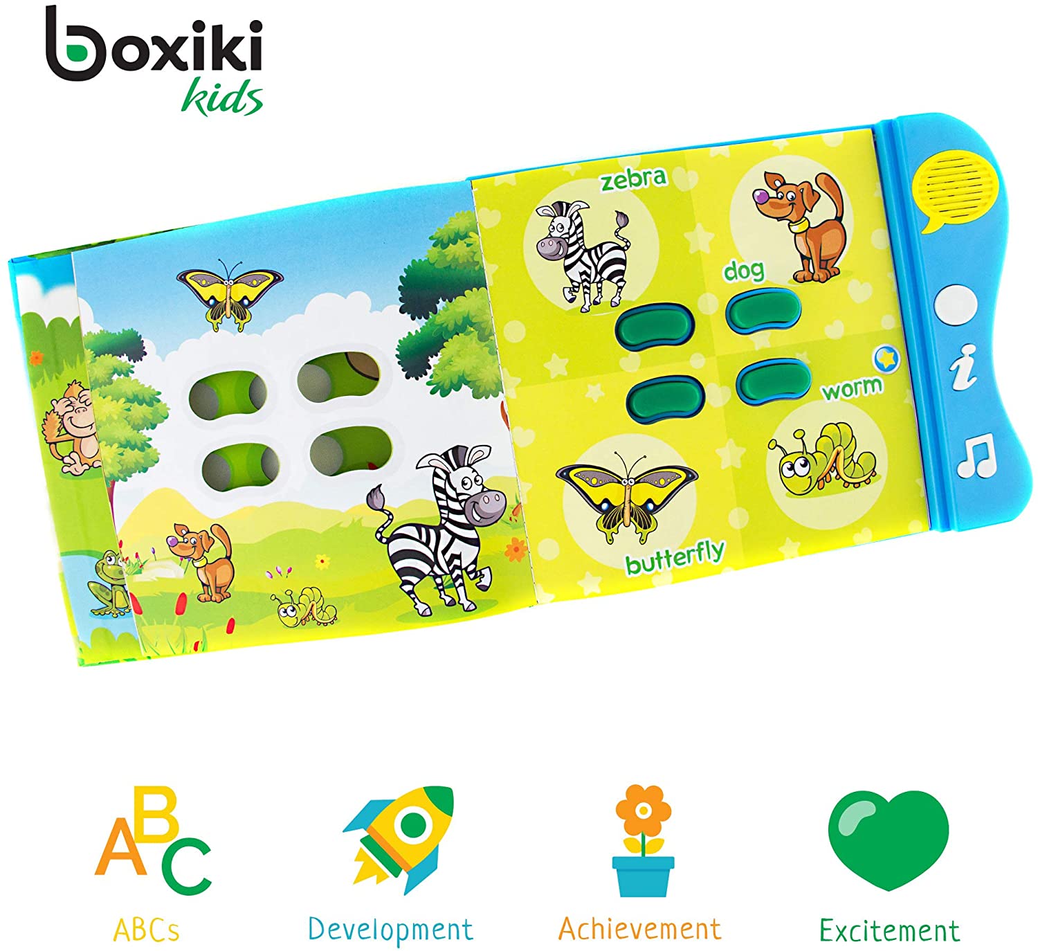 Boxiki kids Animal Sound Book for 1 Year Olds Up Toddlers Learning Toys with Animal Sounds and Games. Preschool Learning Toys Interactive Books