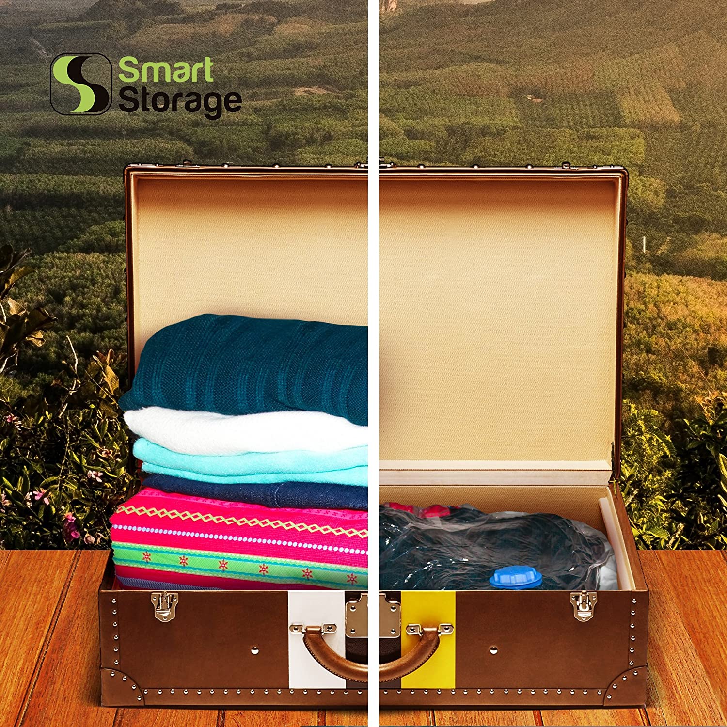 Vacuum Storage Bags for Comforters Blankets Clothes Pillows Hand Press Home  Travel Space Saver Vacuum Sealer
