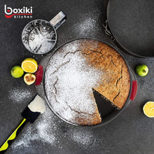 Load image into Gallery viewer, Boxiki Kitchen 10 Inch Nonstick Springform Pan, Professional Spring Form and Cheesecake Baking Mold, Leakproof Cake Pan With Silicone Handles
