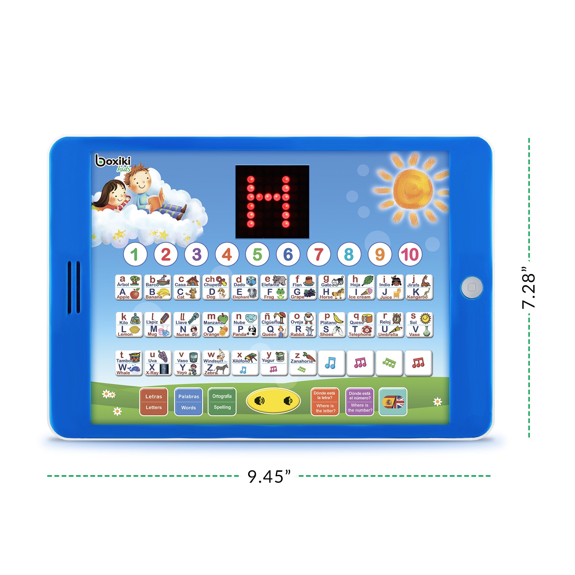 Boxiki kids Spanish-English Learning Bilingual Tablet Educational Toy
