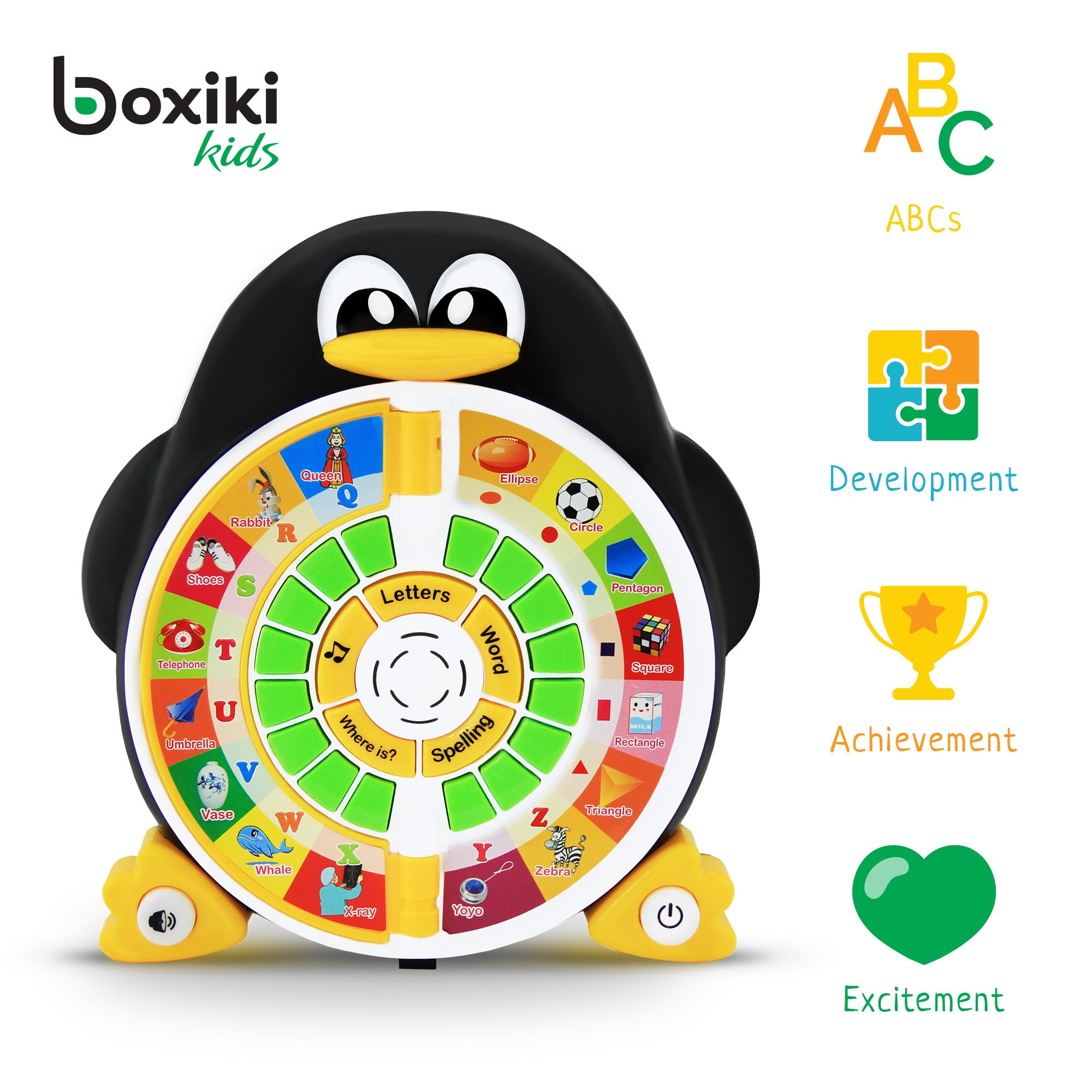 Penguin Power ABC Learning & Educational Toys for Toddlers - Preschool  Learning Activities Toys to Learn ABCs, Words, Spelling, Shapes, Quiz &  Songs -