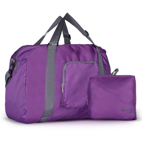 Foldable Travel Duffel Bag - Purple - Boxiki Travel