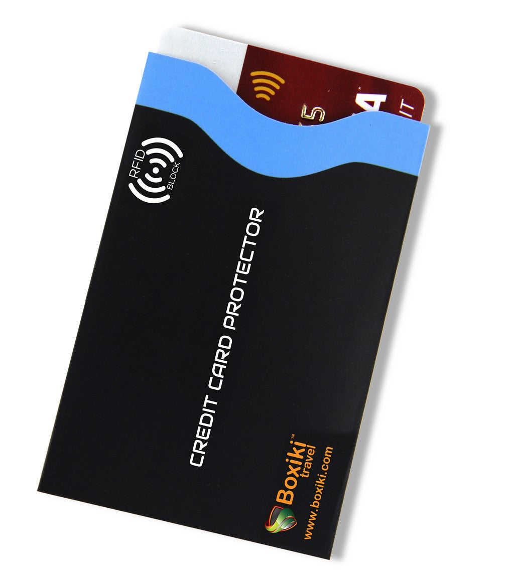 Boxiki Travel RFID Blocking Sleeves, Set With Color Coding. Identity Theft Prevention RFID