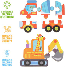 Load image into Gallery viewer, Toddler Jigsaw Puzzles - Construction Vehicles
