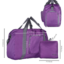 Load image into Gallery viewer, Foldable Travel Duffel Bag - Purple - Boxiki Travel
